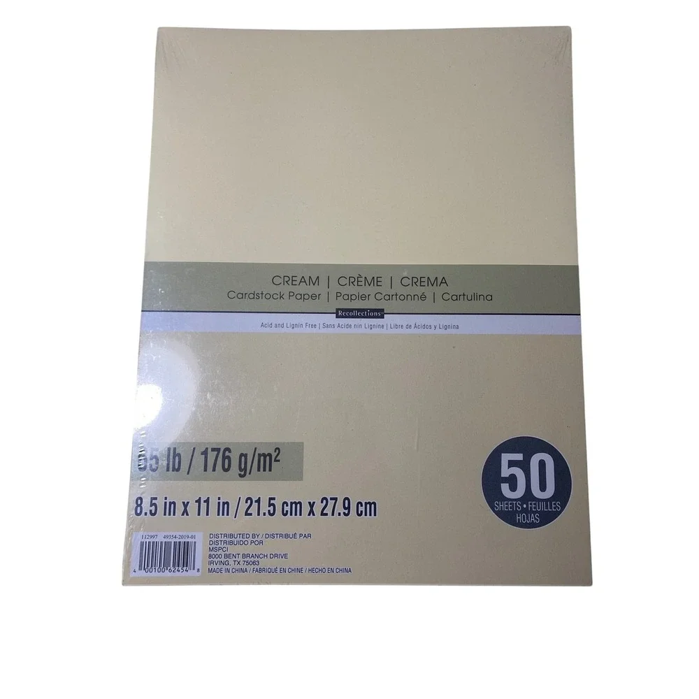Recollections Cream Cardstock Paper 8.5